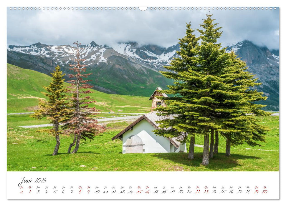 Die Route der Großen Alpen - Das Guisane-Tal und Briançonnais (CALVENDO Premium Wandkalender 2024)