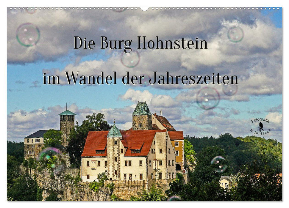 Die Burg Hohnstein im Wandel der Jahreszeiten (CALVENDO Wandkalender 2024)