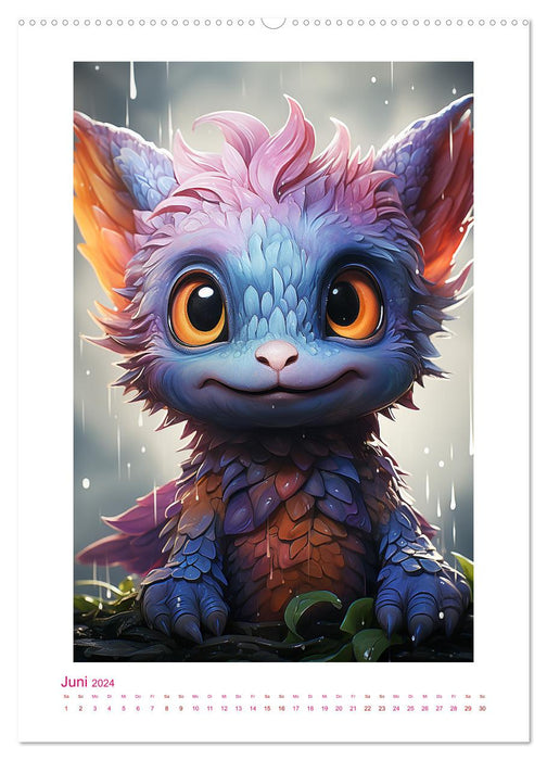 Baby Dragons (CALVENDO Premium Wall Calendar 2024) 