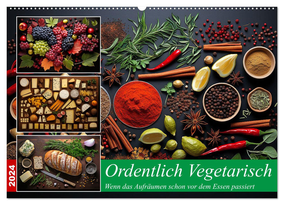 Neatly Vegetarian (CALVENDO Wall Calendar 2024) 