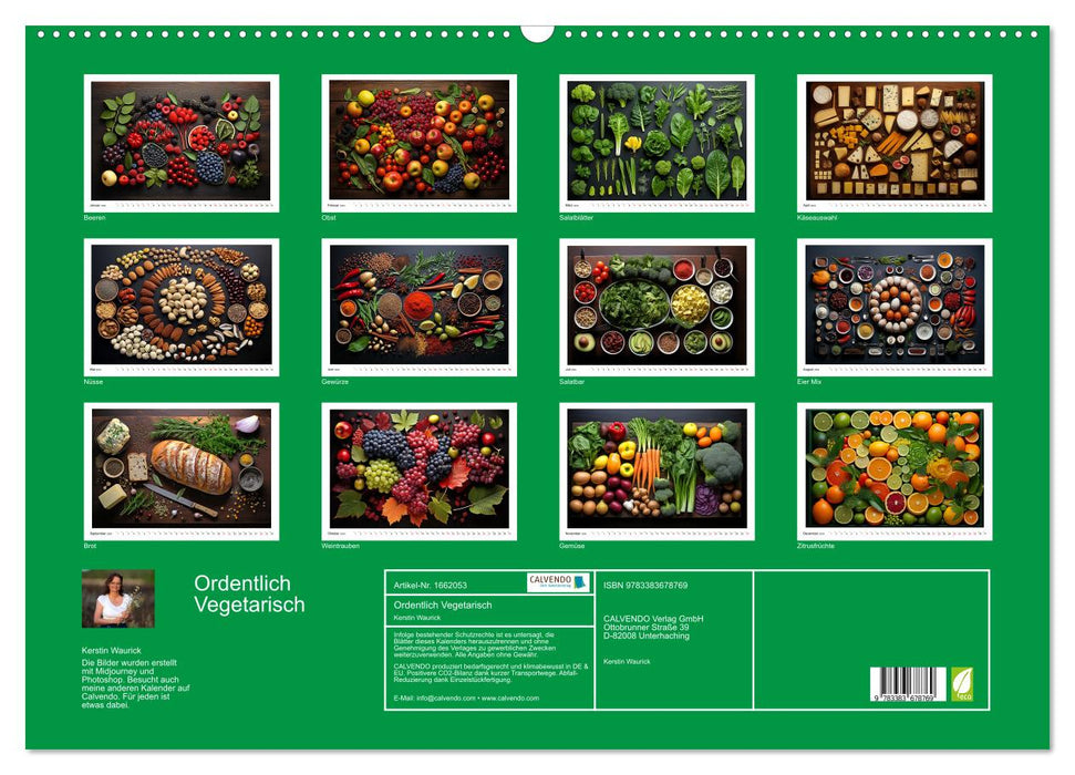 Ordentlich Vegetarisch (CALVENDO Wandkalender 2024)