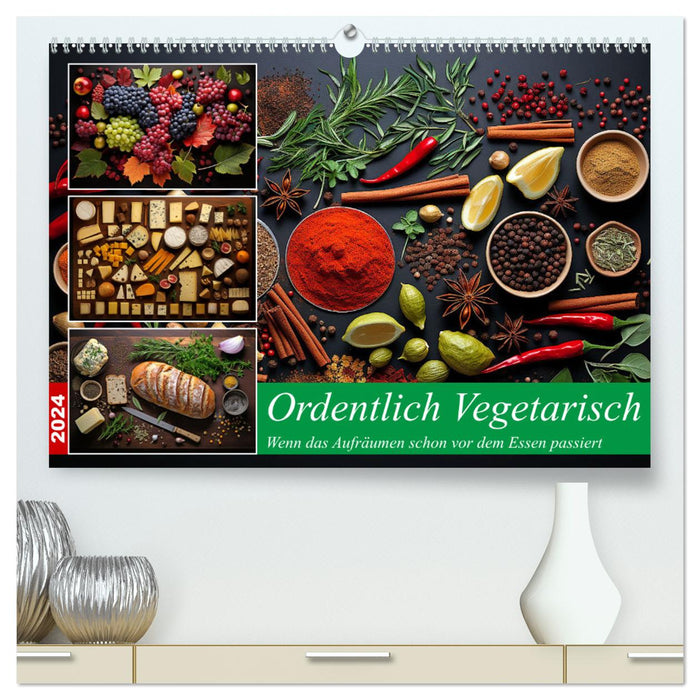 Ordentlich Vegetarisch (CALVENDO Premium Wandkalender 2024)