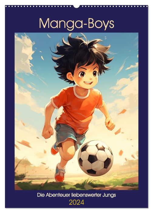 Manga-Boys. Die Abenteuer liebenswerter Jungs (CALVENDO Wandkalender 2024)