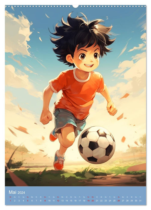 Manga-Boys. Die Abenteuer liebenswerter Jungs (CALVENDO Wandkalender 2024)