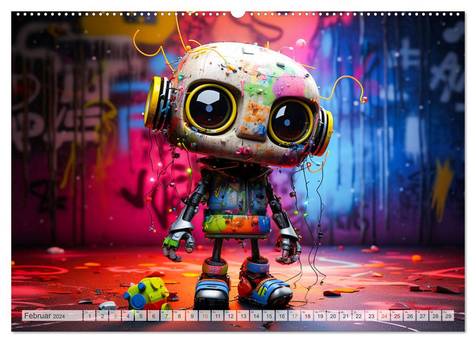 The world of little robots (CALVENDO wall calendar 2024) 