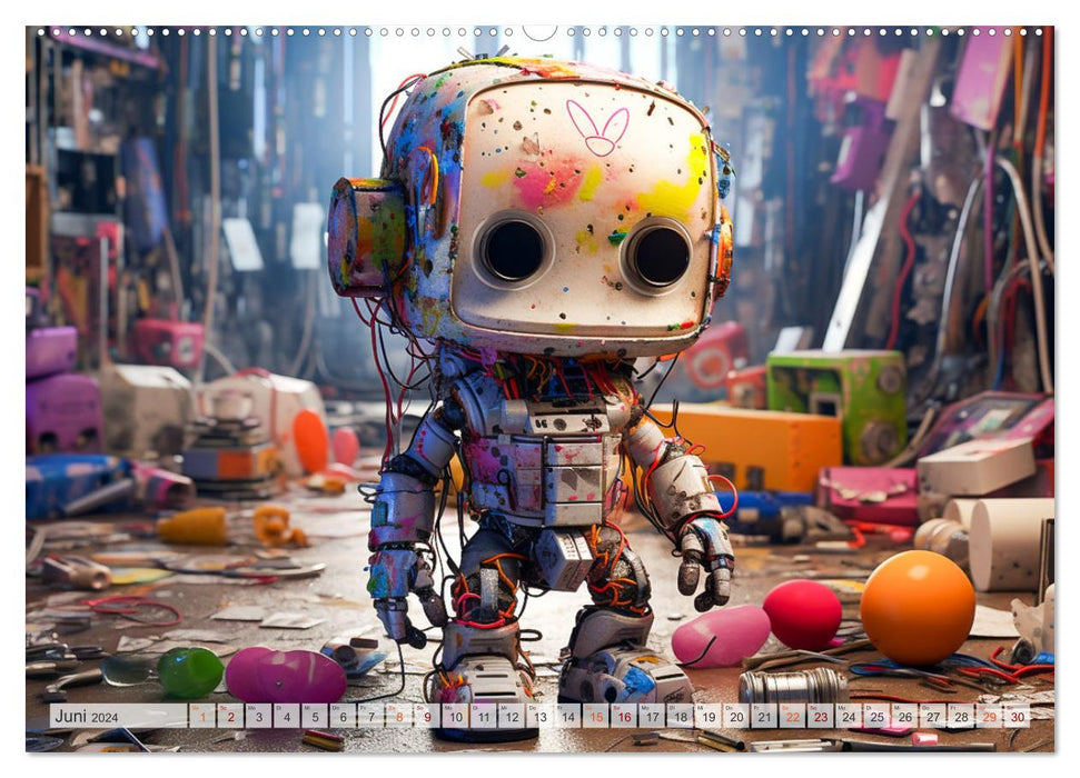 The World of Little Robots (CALVENDO Premium Wall Calendar 2024) 