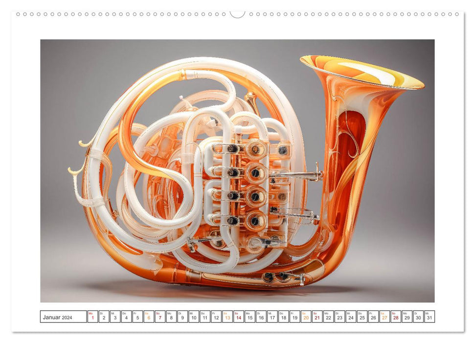 Abstrakte Instrumente (CALVENDO Premium Wandkalender 2024)