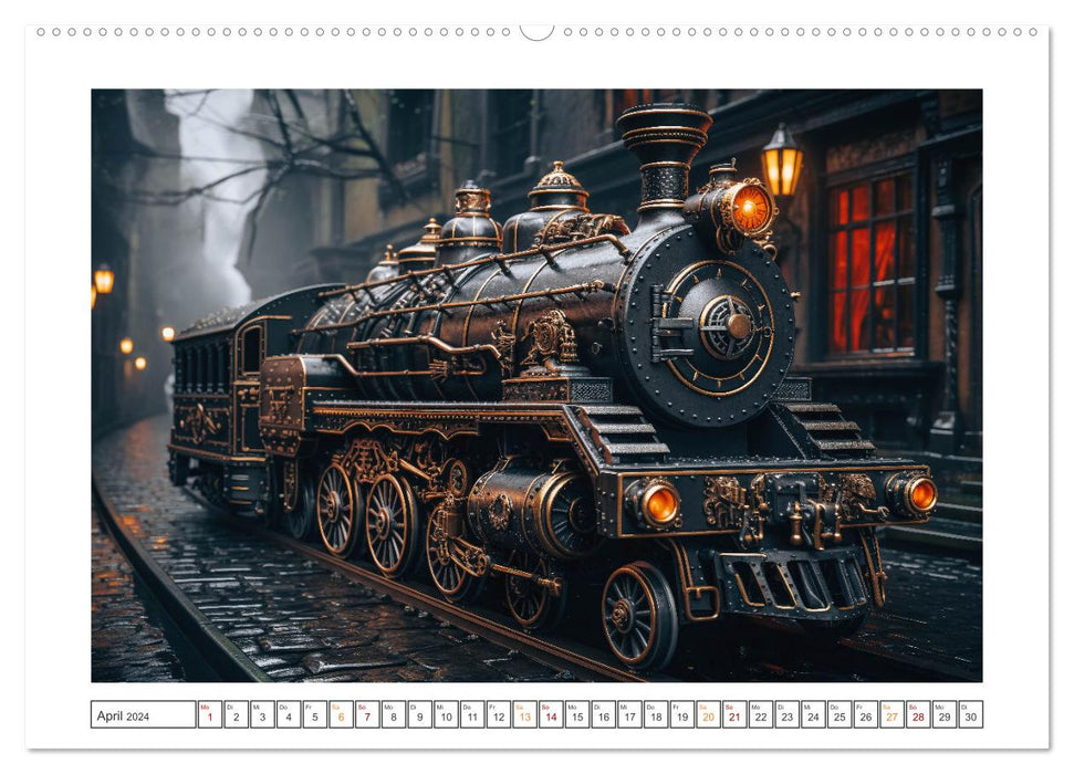 KI-Lokomotiven (CALVENDO Premium Wandkalender 2024)