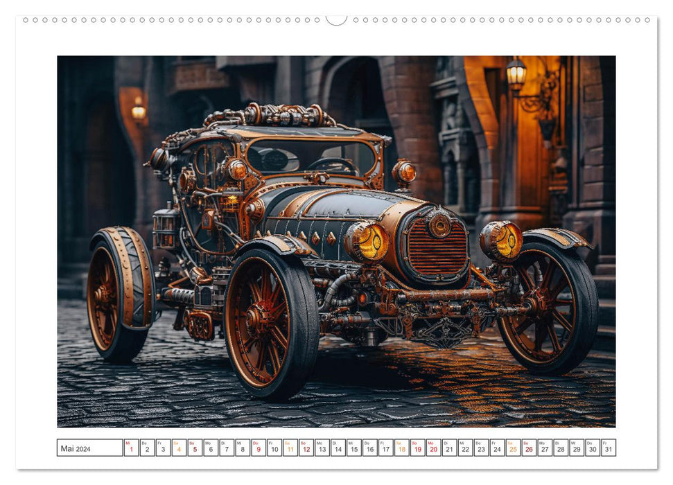 KI-Oldtimer (CALVENDO Premium Wandkalender 2024)