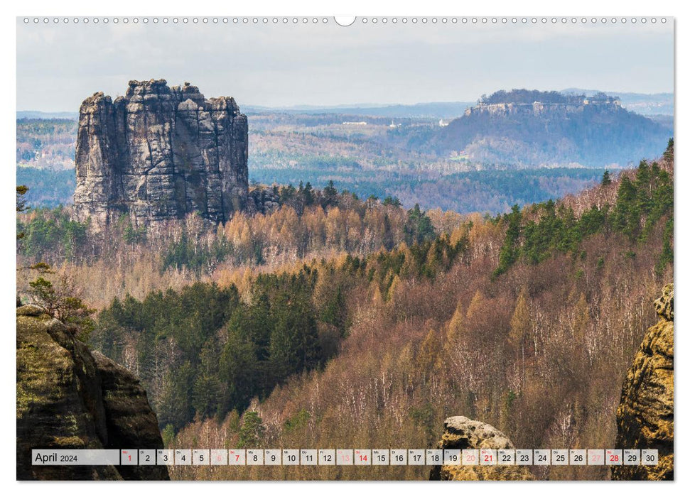 Die Festung Königstein im Wandel der Jahreszeiten (CALVENDO Wandkalender 2024)