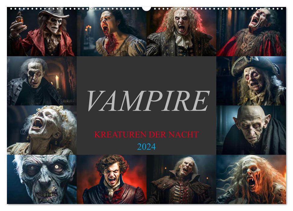 Vampire - Kreaturen der Nacht (CALVENDO Wandkalender 2024)