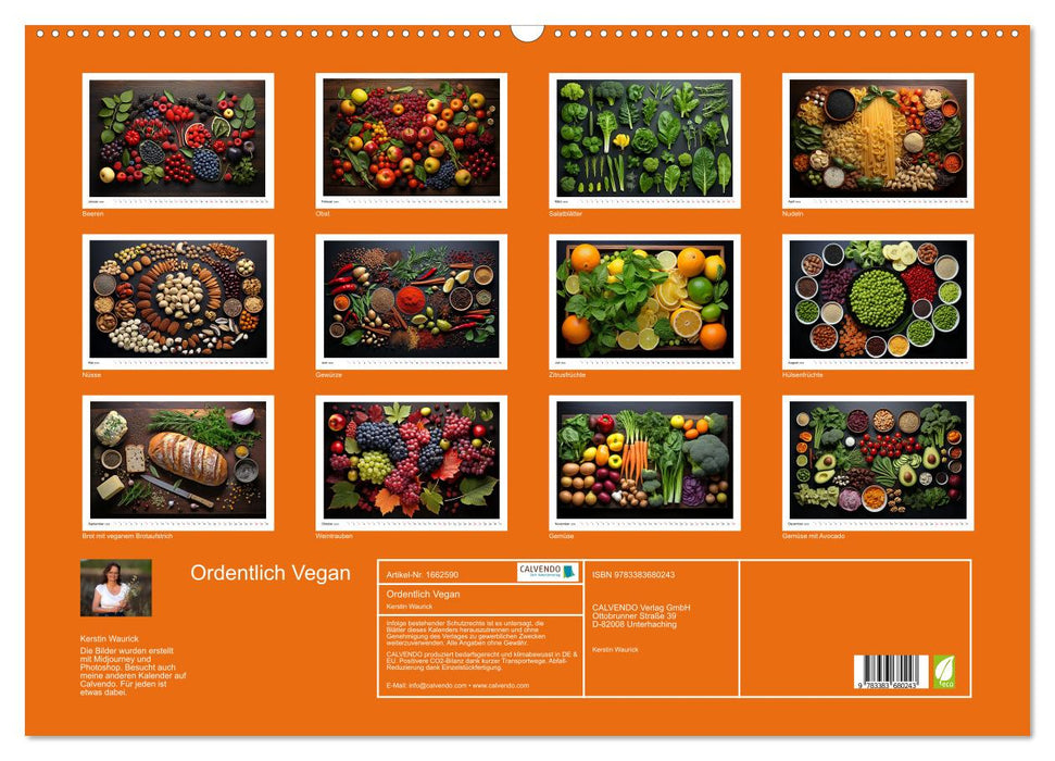 Ordentlich Vegan (CALVENDO Wandkalender 2024)