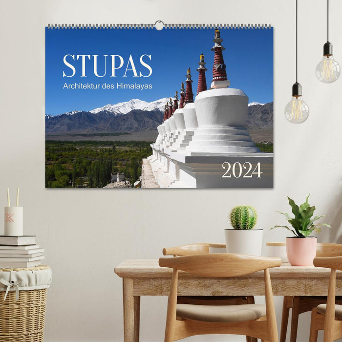 Stupas – Architektur des Himalayas (CALVENDO Wandkalender 2024)
