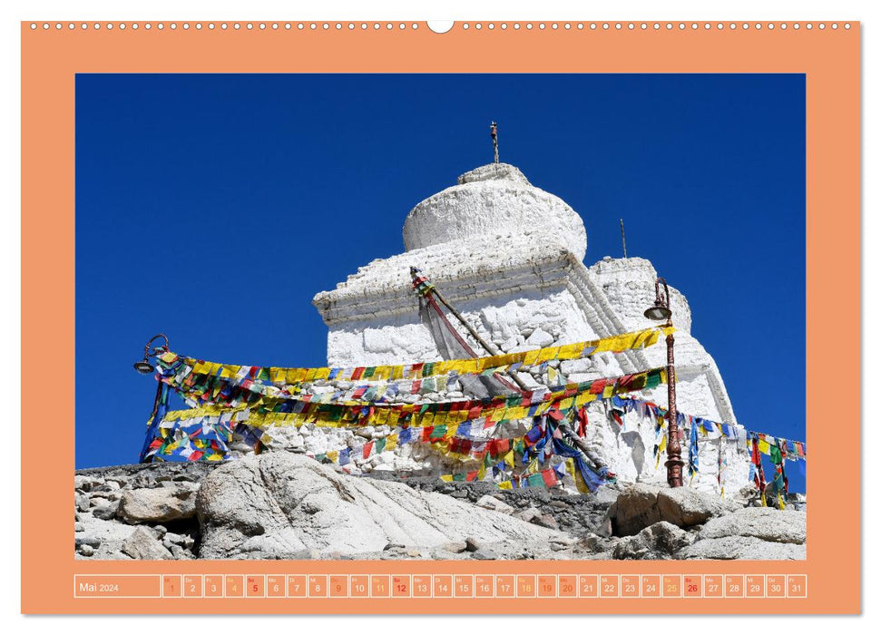 Stupas – Architektur des Himalayas (CALVENDO Wandkalender 2024)