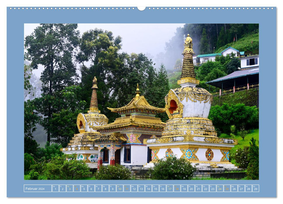 Stupas – Architektur des Himalayas (CALVENDO Premium Wandkalender 2024)