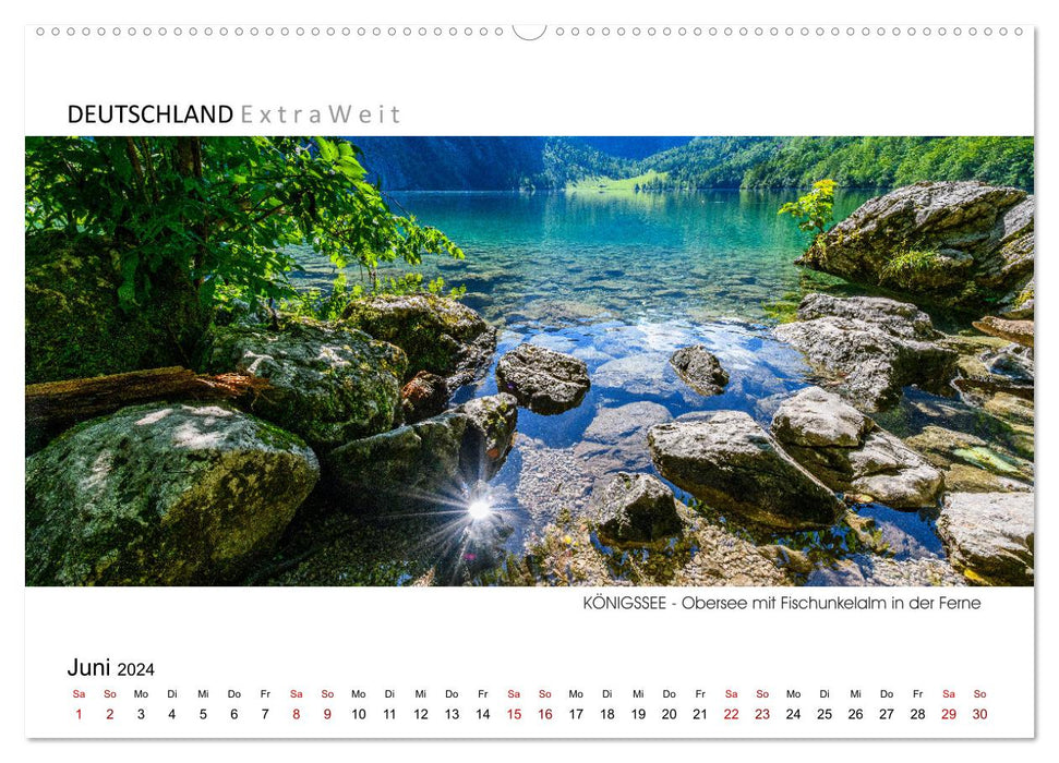 Weißblaue Impressionen vom KÖNIGSSEE Panoramabilder (CALVENDO Premium Wandkalender 2024)