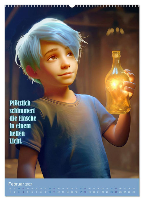 Luca und die wundersame Flasche (CALVENDO Wandkalender 2024)