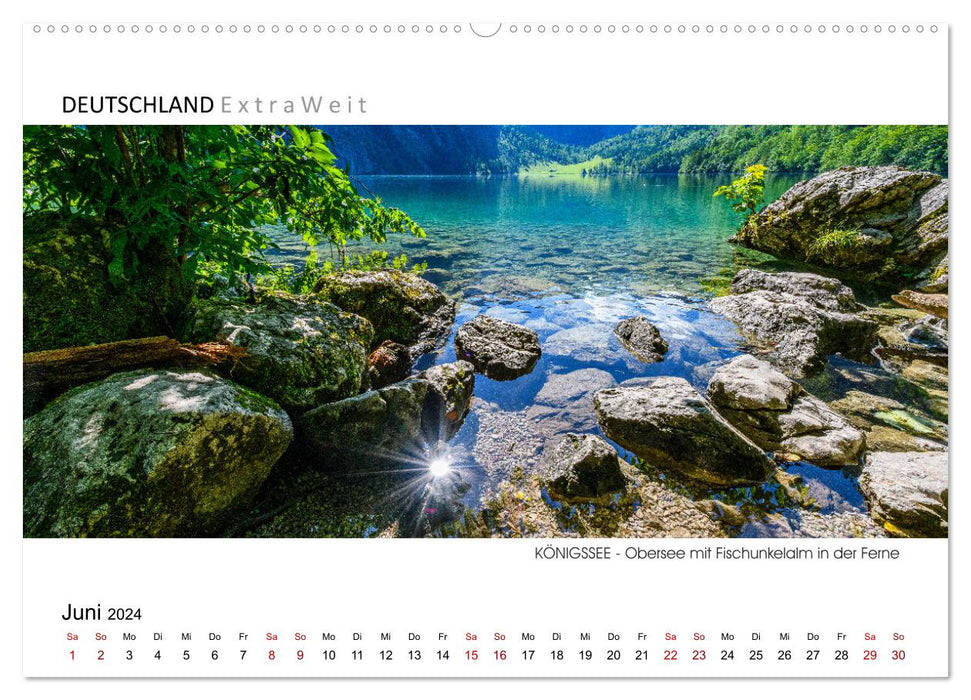 Weißblaue Impressionen vom KÖNIGSSEE Panoramabilder (CALVENDO Wandkalender 2024)