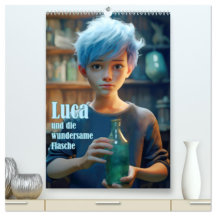 Luca et la bouteille miraculeuse (Calendrier mural CALVENDO Premium 2024) 