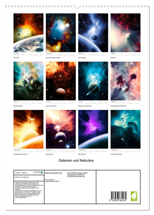 Galaxies et nébuleuses (Calendrier mural CALVENDO Premium 2024) 