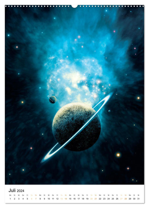 Galaxies et nébuleuses (Calendrier mural CALVENDO Premium 2024) 