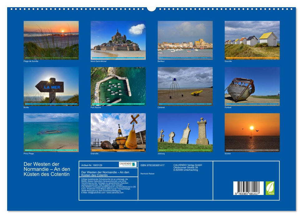 Der Westen der Normandie – An den Küsten des Cotentin (CALVENDO Premium Wandkalender 2024)