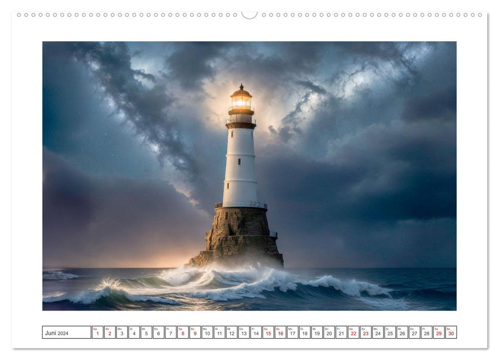Nach Hause finden, die Leuchttürme (CALVENDO Wandkalender 2024)
