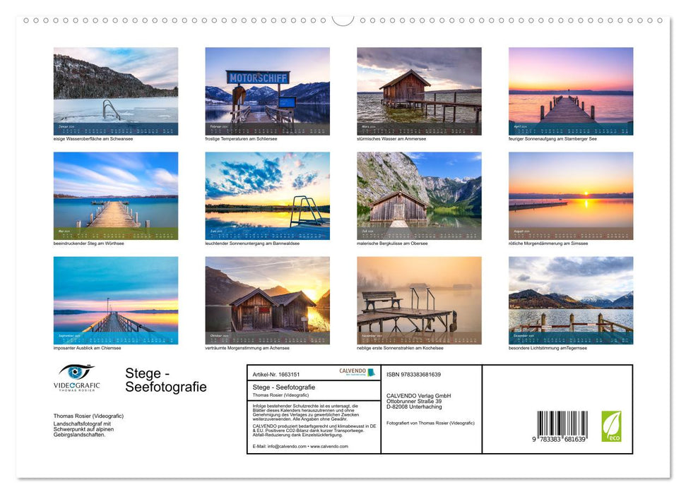 Stege - Seefotografie (CALVENDO Premium Wandkalender 2024)