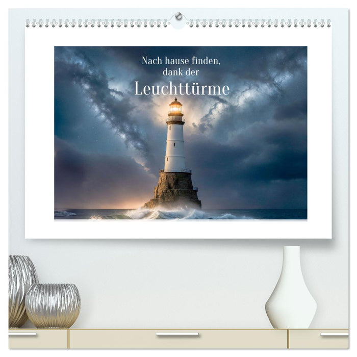 Nach Hause finden, die Leuchttürme (CALVENDO Premium Wandkalender 2024)