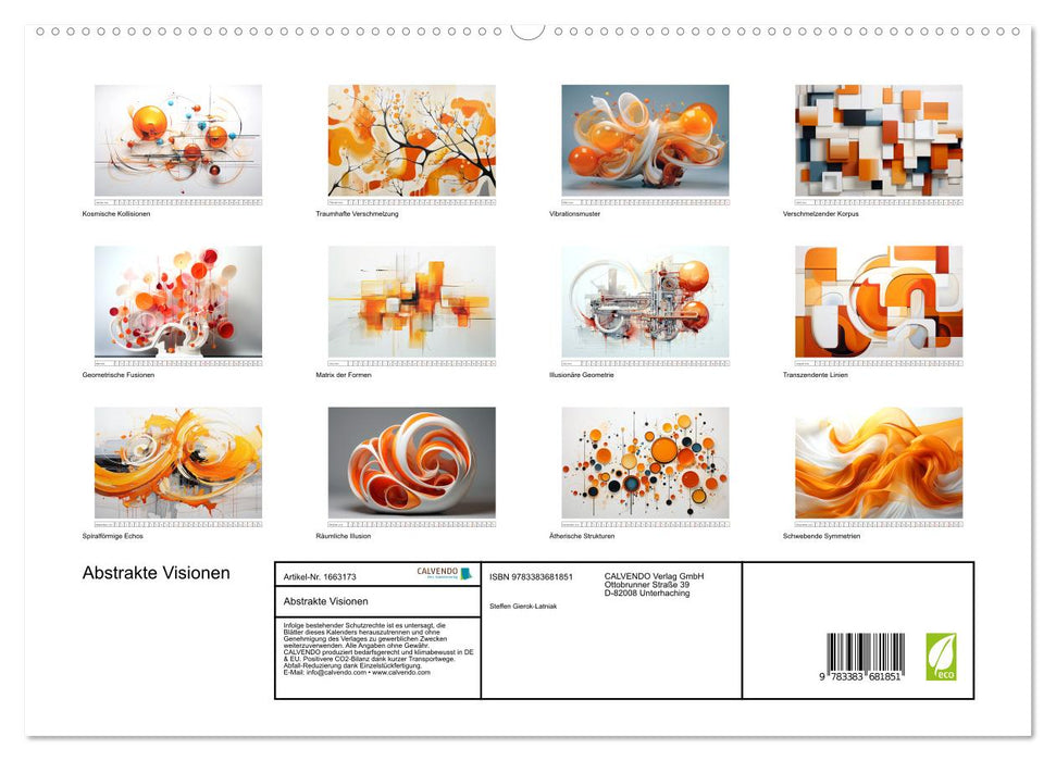 Abstrakte Visionen (CALVENDO Premium Wandkalender 2024)