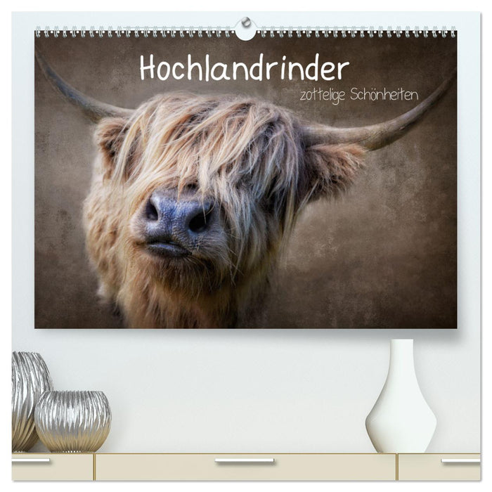 Bovins des Highlands - beautés hirsutes (Calvendo Premium Wall Calendar 2024) 