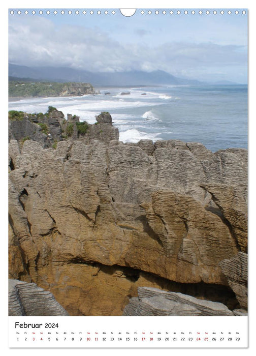 Aotearoa - paysages à couper le souffle au pays du long nuage blanc (calendrier mural CALVENDO 2024) 