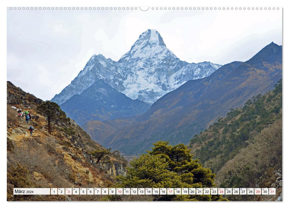 Grandioser Himalaya, Bergriesen in Nepal (CALVENDO Wandkalender 2024)