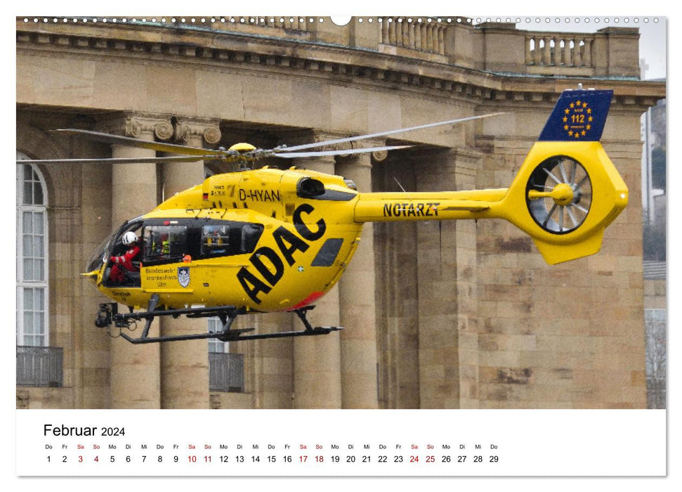 Rettungshubschrauber in Action (CALVENDO Wandkalender 2024)