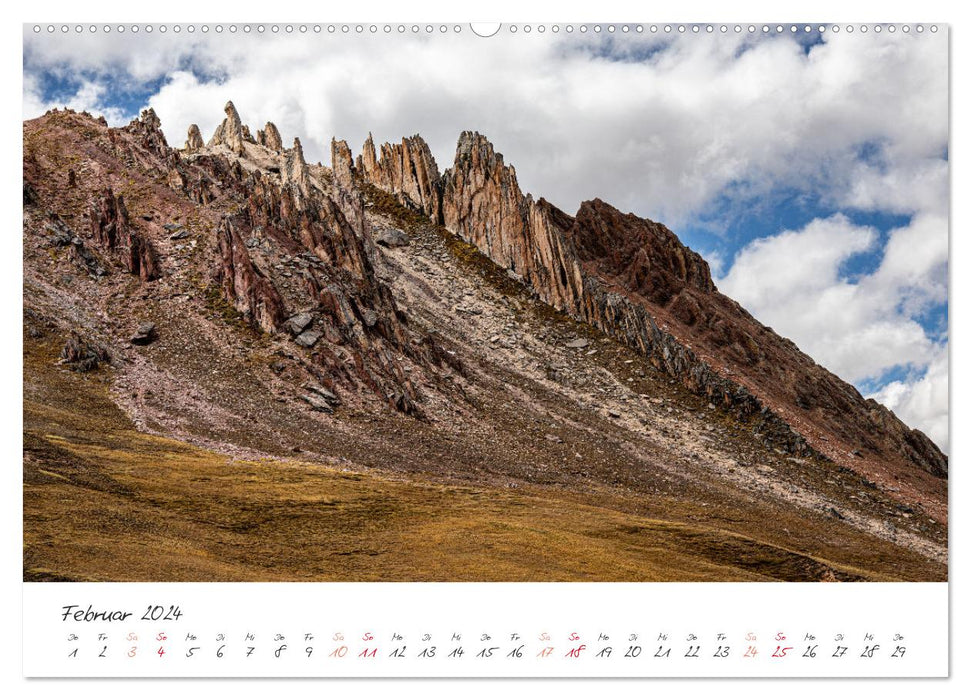 Palccoyo - Der neue Rainbow Mountain in Peru (CALVENDO Wandkalender 2024)