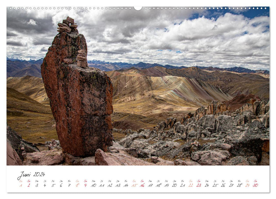 Palccoyo - Der neue Rainbow Mountain in Peru (CALVENDO Premium Wandkalender 2024)