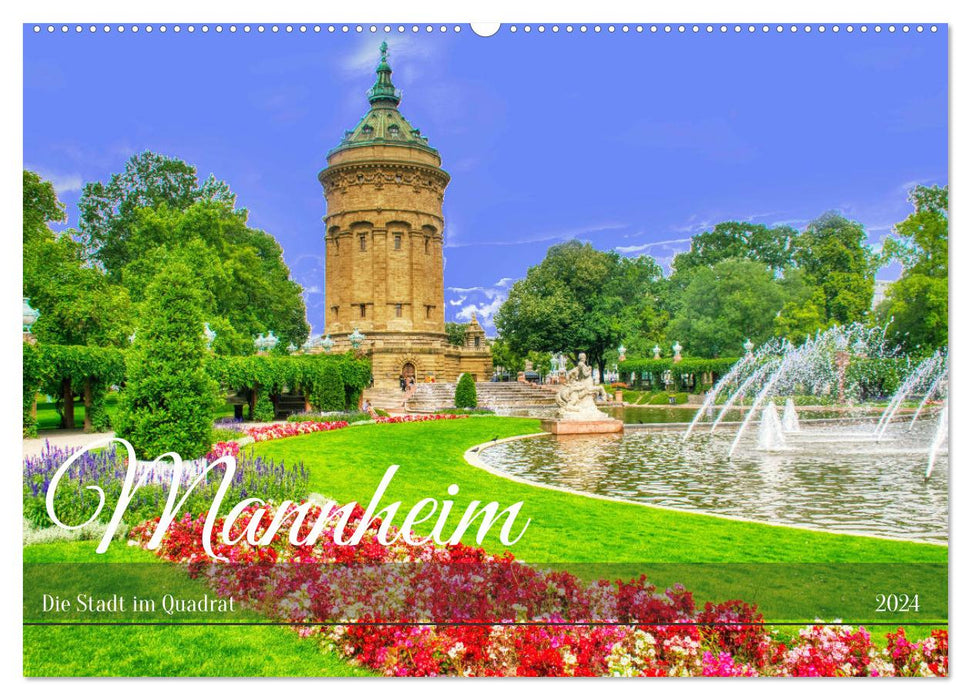 Mannheim - Die Stadt im Quadrat (CALVENDO Wandkalender 2024)
