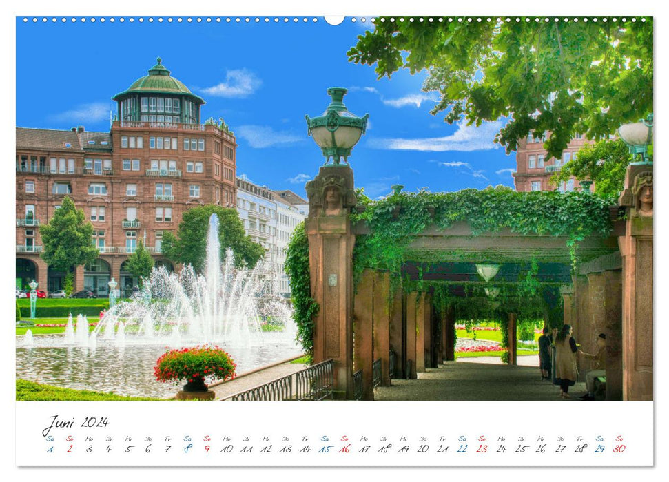 Mannheim - La ville sur une place (Calendrier mural CALVENDO Premium 2024) 