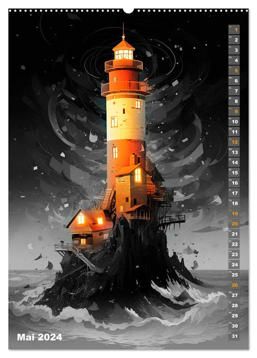 Wächter der Meere - Surreale Architektur (CALVENDO Premium Wandkalender 2024)