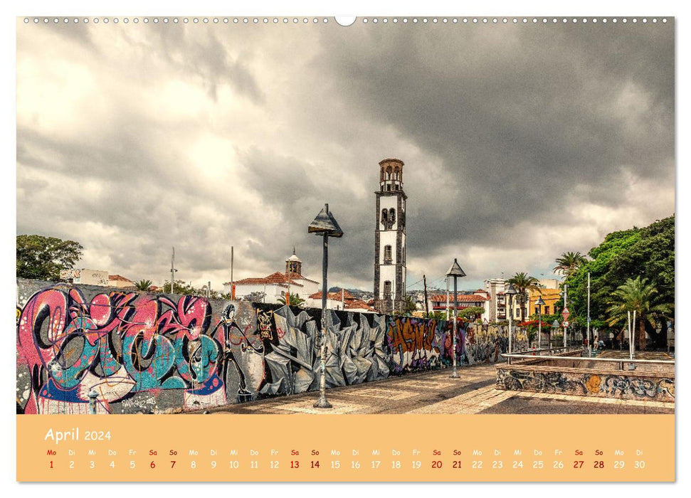 Santa Cruz à Tenerife - lumière et jeux de couleurs (Calendrier mural CALVENDO Premium 2024) 