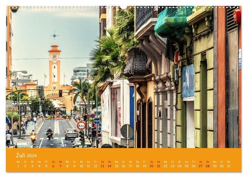 Santa Cruz auf Teneriffa - Licht und Farbenspiele (CALVENDO Premium Wandkalender 2024)