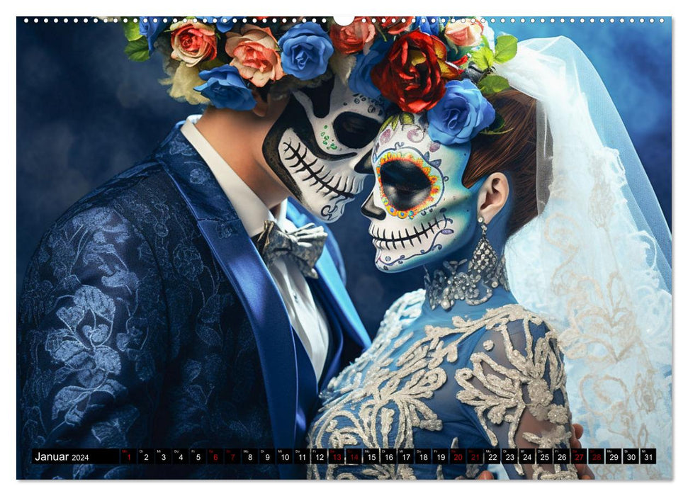 Dia de los Muertos - Feier des Lebens und des Todes (CALVENDO Wandkalender 2024)