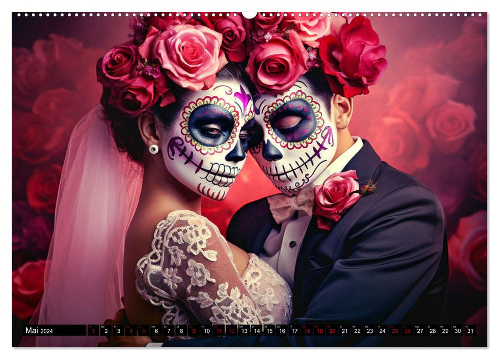 Dia de los Muertos – Célébration de la vie et de la mort (Calvendo Premium Wall Calendar 2024) 