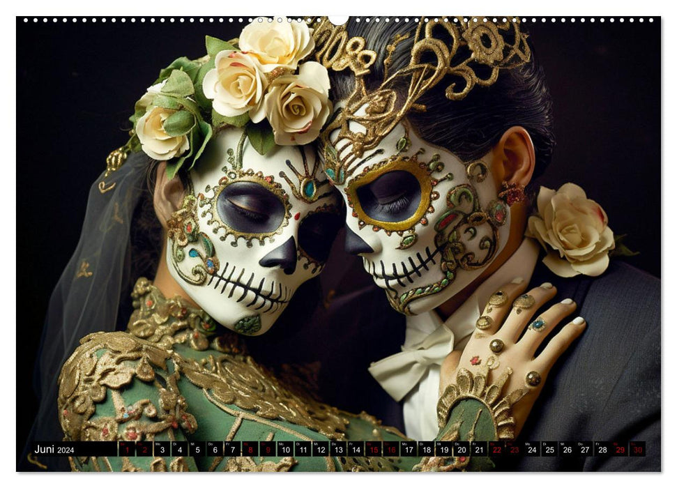 Dia de los Muertos - Feier des Lebens und des Todes (CALVENDO Premium Wandkalender 2024)