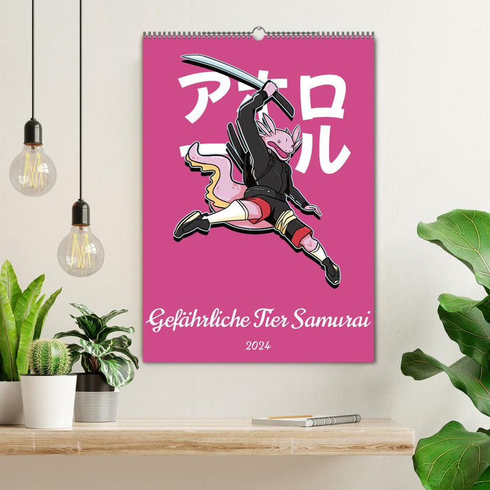 Gefährliche Tier Samurai (CALVENDO Wandkalender 2024)