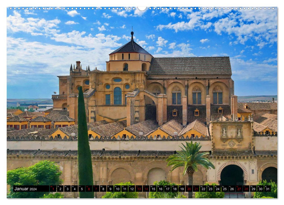 L'Andalousie, historique et moderne (Calendrier mural CALVENDO Premium 2024) 