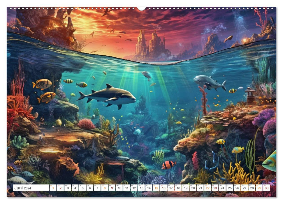 Unten im Meer ist was los (CALVENDO Wandkalender 2024)