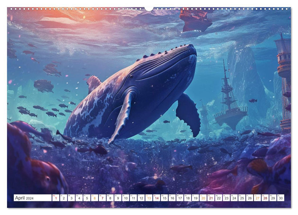 Unten im Meer ist was los (CALVENDO Premium Wandkalender 2024)