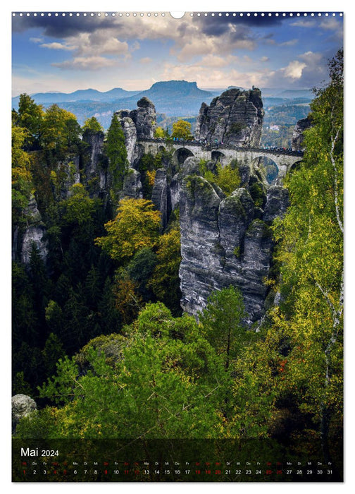 Reise durch die Sächsische Schweiz (CALVENDO Wandkalender 2024)