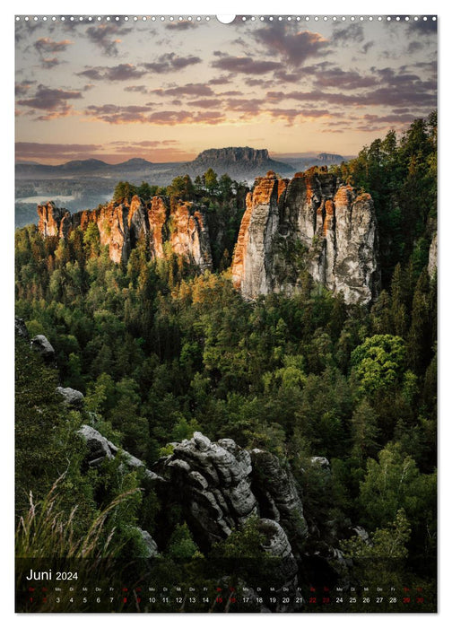Reise durch die Sächsische Schweiz (CALVENDO Wandkalender 2024)